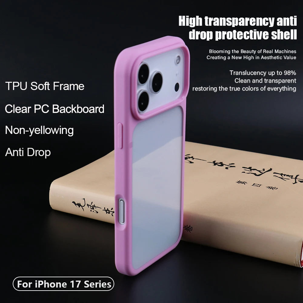 UGOjP Case For iPhone 17 Pro Max Transparent Phone Case Women For iPhone 17 Air Clear Anti-drop Shockproof Men Protective Cover