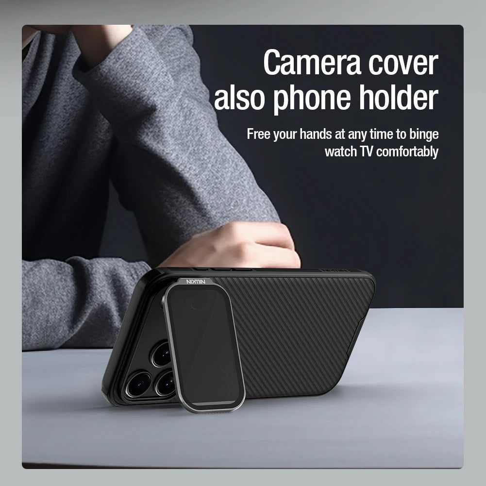 Nillkin for iPhone 17 Pro Max / 17 Pro Case CamShield Prop Camera Cover Transparent Stand Protection Back Cover Phone Case