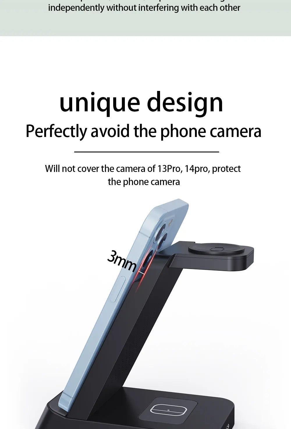 3in1 Wireless Charging Base Wireless Fast Charging Suitable For I Phone Phones Earphones And Watches