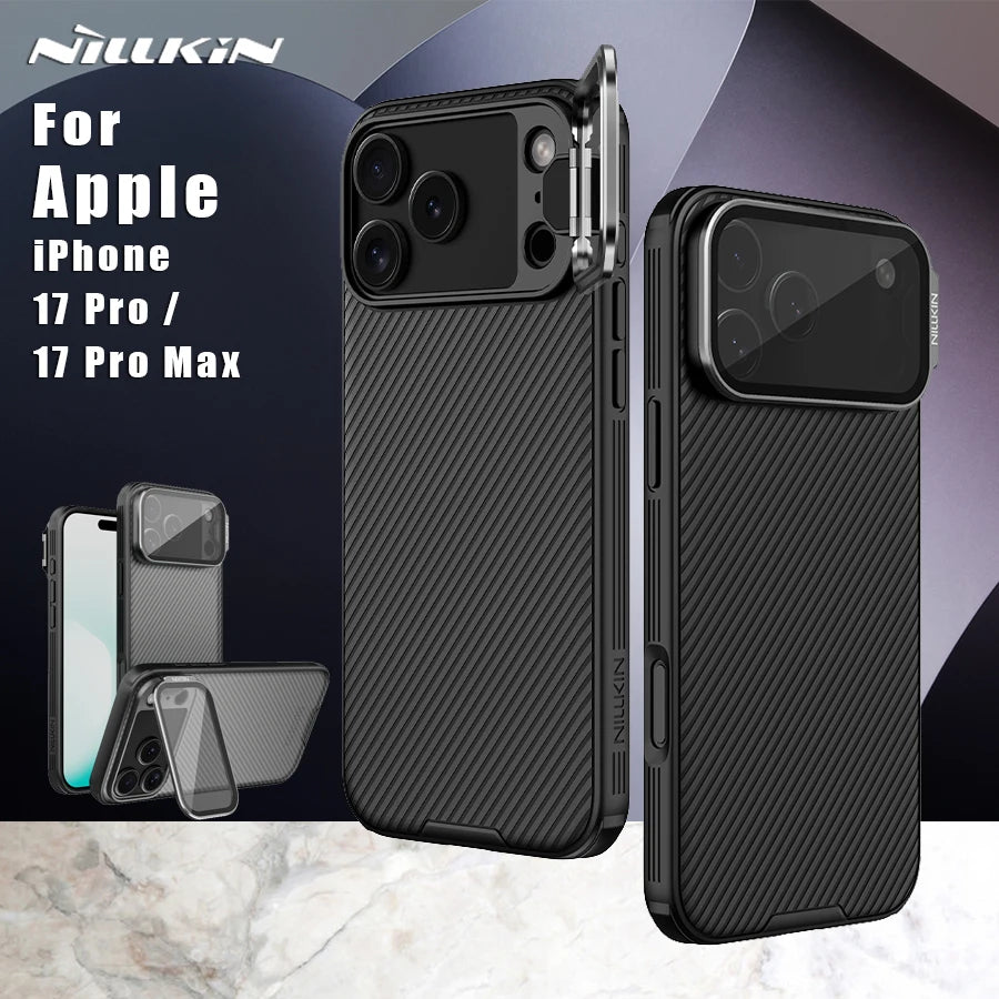 Nillkin for iPhone 17 Pro Max / 17 Pro Case CamShield Prop Camera Cover Transparent Stand Protection Back Cover Phone Case