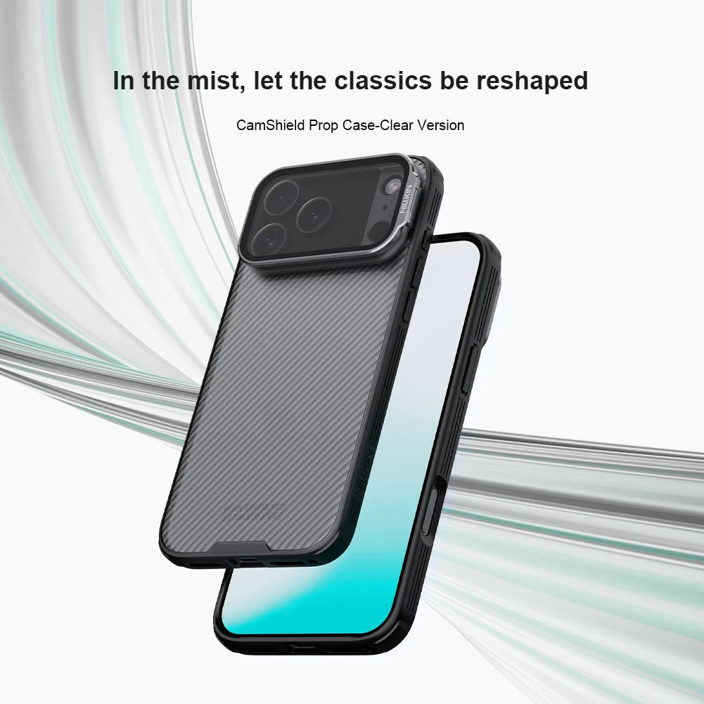 Nillkin for iPhone 17 Pro Max / 17 Pro Case CamShield Prop Camera Cover Transparent Stand Protection Back Cover Phone Case