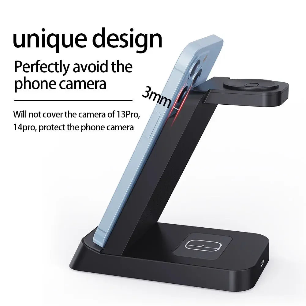 3in1 Wireless Charging Base Wireless Fast Charging Suitable For I Phone Phones Earphones And Watches